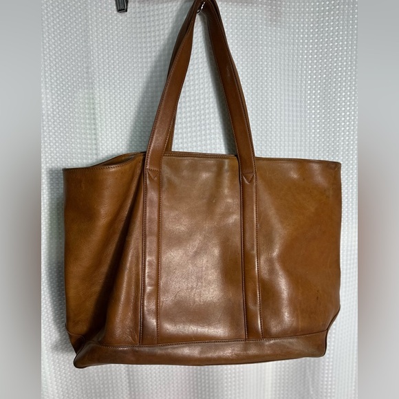 L.L. Bean Handbags - Rare vintage large LL Bean tote, 
cordovan brown leather, in good condition!